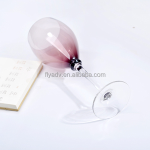 Verres à vin ronds en cristal de luxe créatifs, roses transparents, verres à champagne <span class=keywords><strong>pas</strong></span> chers, verres à eau et à vin en gros - Product Image 2