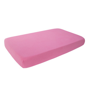 Rosa oscuro 100% <span class=keywords><strong>franela</strong></span> de algodón sábana de <span class=keywords><strong>cuna</strong></span> con goma - Product Image 3
