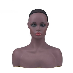 Africano americano mezzo corpo in PVC manichino Stand parrucca femminile Display con testa e Base - Product Image 2