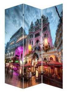 Biombo tabique <span class=keywords><strong>London</strong></span> city blanco y Negro imágenes impresión de la lona para la decoración del hogar arte trabajo precio barato - Product Image 5