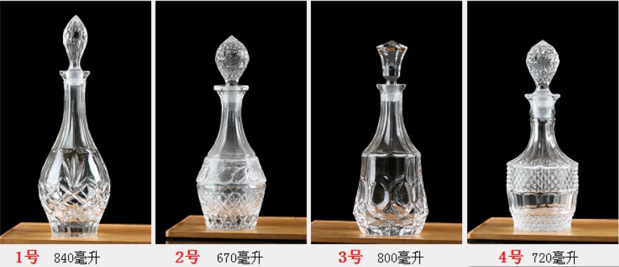 hot sale glass whiskey bottle/glass whiskey decanter/whiskey glass carafe