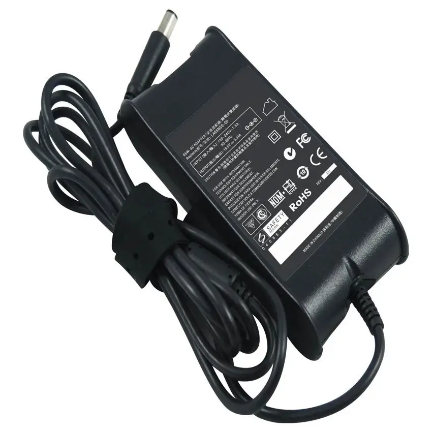 Laptop Charger For Dell 19.5V 3.34A (7.4mm-5.0mm) Pin Inside Octogonal 65W Notebook AC Adapter