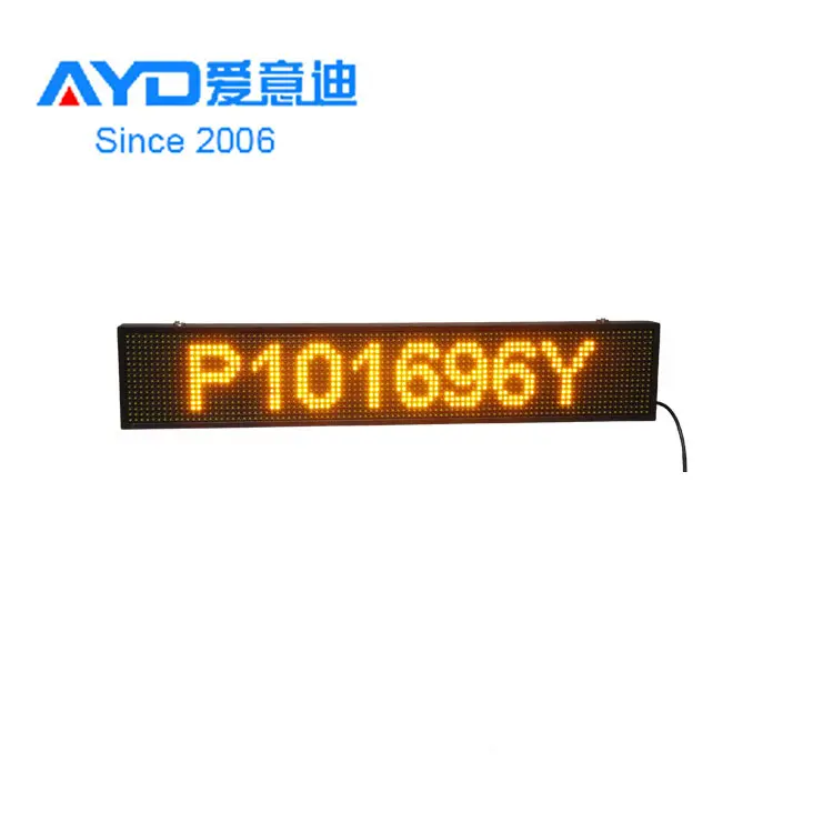 Kablosuz LED görüntüleme levhası P10 sarı LED otobüs mesaj ekranı işareti kurulu