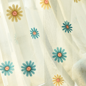 Girasoli Tende Farfalla Moderna Soggiorno camera Dei Bambini Tulle Tende Camera Da Letto Finestra <span class=keywords><strong>Tenda</strong></span> Ricamata E Tende - Product Image 6