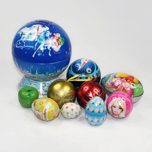 Mặt Hàng Mới OEM In Món Quà Giáng Sinh Bao Bì Thiếc Tất Cả Các Hộp Thiếc Thiếc Có Thể Cho Giáng Sinh - Product Image 2