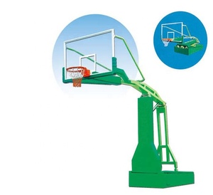 Canestro da <span class=keywords><strong>Basket</strong></span> <span class=keywords><strong>Portatile</strong></span> Standard FIBA per Interni ed Esterni con Regolazione Idraulica e Tabellone in Vetro Temperato - Product Image 6