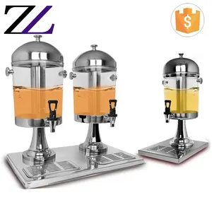 Food water beverage dispenser commercial buffet tap acrylic cold fresh equipment 2 gallon 16L fruit juicer dispenser