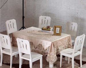 <span class=keywords><strong>Tovaglia</strong></span> in <span class=keywords><strong>pizzo</strong></span> bianco fatto a mano per feste nuziali o banchetti tessuto in poliestere resistente per uso domestico - Product Image 2