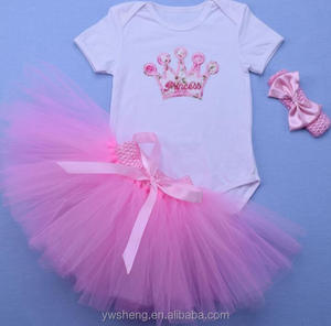 Abiti della ragazza dei bambini di modo che coprono gli insiemi della ragazza top con gonna set - Product Image 4