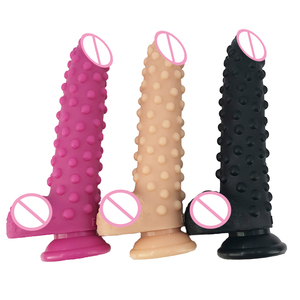 FAAK Dildo <span class=keywords><strong>Anale</strong></span> Realistico in <span class=keywords><strong>Silicone</strong></span> da 23cm con Stimolazione Forte e Superficie Ruvida per un'Esperienza Sessuale Eccitante - Product Image 1
