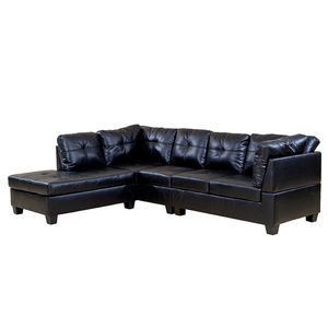 Buena tela negro reclinable 2 piezas sofá seccional muebles - Product Image 1