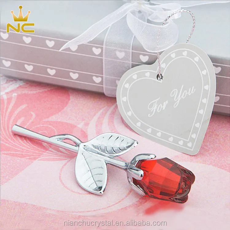 Wholesale Crystal Rose Wedding Favors Elegant Crystal Wedding Souvenirs For Guests Takeaways gifts