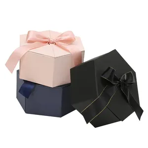 高品质的六角形形状圣诞礼品盒，用于化妆