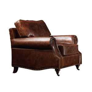 अमेरिकी लक्जरी विंटेज चमड़ा सोफा सेट पूर्ण शीर्ष अनाज चमड़े प्राचीन क्लासिक तन चमड़े के सोफे कमरे में रहने वाले सोफे settee - Product Image 6