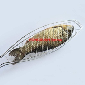 <strong>BBQ</strong> Charcoal Grilled Fish <strong>Rack</strong>/Stainless Steel <strong>BBQ</strong> Fish Grill Basket - Product Image 1