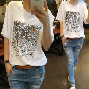 Latest ladies short sleeve t-shirt new summer Korean women blouse new tops