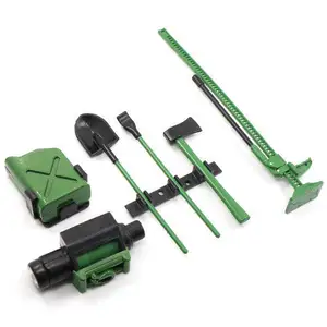 Ensemble d'outils et d'accessoires de chenille de roche RC rouge vert 1/10 pour voiture RC SCX10 RC4WD AX10