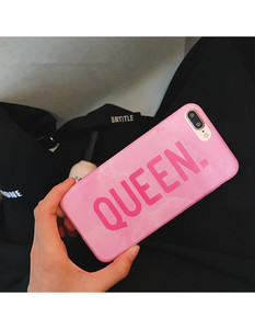 Carta <span class=keywords><strong>reina</strong></span> y jefe parejas suave TPU teléfono caso para el iPhone 6 6 S 7 más 8 - Product Image 2