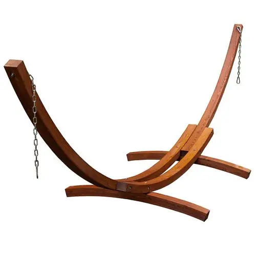 hammock support Double size curved Acr Russian Larch wooden hammock stand 400cm