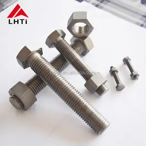 Gr2 Gr5 DIN933 DIN934 Titanium Hexagon Bolts and Nuts for industry