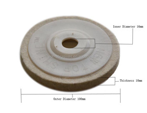 Durabilité 100x10x16mm Blanc Feutre <span class=keywords><strong>De</strong></span> Laine Disque <span class=keywords><strong>De</strong></span> Polissage Pour Le <span class=keywords><strong>Verre</strong></span> - Product Image 2