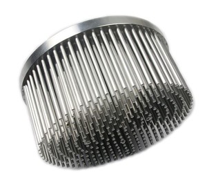 Disipador de calor personalizado de forja en frío al mejor precio extrusora de aluminio Vero 29 disipador de calor de aleta de PIN redondo disipadores de calor negros de aluminio de 130mm - Product Image 1