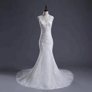 Vestidos De Novia real wedding gowns lace applique dresses fishtail french lace wedding dress mermaid 2021 bridal gowns