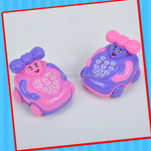 Cina prodotti di plastica divertente giocattolo della caramella produttore 2021 buona vendita di trasporto libero ha condotto la luce auto con la musica del fumetto auto giocattolo della caramella - Product Image 2