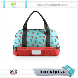 La bolsa de asas enrrollada del almuerzo aisló <span class=keywords><strong>los</strong></span> bolsos del compartimiento del refrigerador dos con la etiqueta conocida - Product Image 2