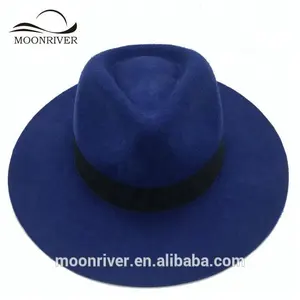 Thời Trang Màu Rắn 100% Len Nỉ Fedora Có Nam Nữ