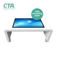 Table basse interactive androïde d'affichage à cristaux liquides d'écran tactile de la couleur blanche 43 "49" 55 "vente chaude