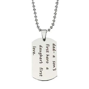 Il primo eroe di papà un figlio, il primo amore di una <span class=keywords><strong>figlia</strong></span>' collana con ciondolo per il <span class=keywords><strong>regalo</strong></span> del giorno del papà - Product Image 1