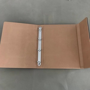 2024 Hot Sale A4 Document Organizer Personalized <strong>4</strong> <strong>Ring</strong> <strong>Binder</strong> with Genuine Leather Presentation Folder Faux Leather Portfolio - Product Image 3