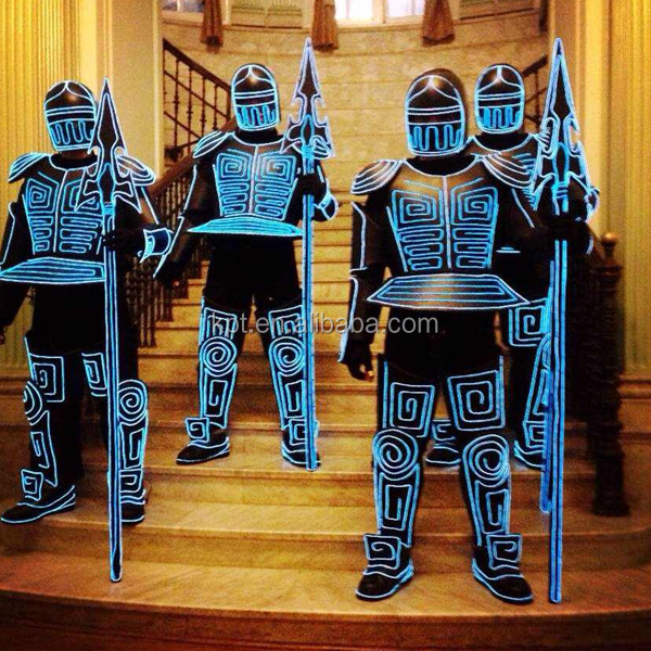 Рант шить electroluminesent el провода кабеля для освещения светящиеся в качестве карнавального костюма, раздел-костюмы для девочек