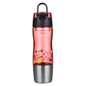 Pinkah 570 ml base <span class=keywords><strong>de</strong></span> acero inoxidable plástico bicicleta deportes botella <span class=keywords><strong>de</strong></span> agua con mango para gimnasio beber - Product Image 3