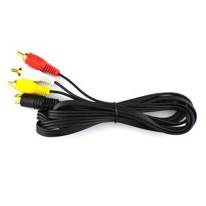 DHL FEDEX UPS LIVRAISON GRATUITE 1.8m 6FT Plaqué Or AV RCA Vidéo Audio A/V Câble Composite Cordon pour Sega <span class=keywords><strong>Saturn</strong></span> AV Câble - Product Image 6