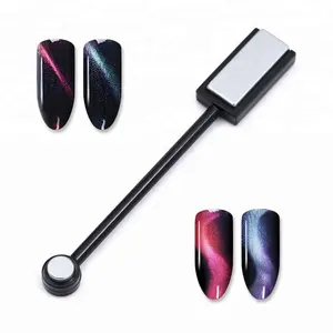 Nail art — bâton magnétique œil de chat, outil pour vernis Gel UV, plaque à effet 3D, robuste, noir