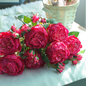 2023 nuovo stile vero tocco fiore in lattice rosa idratante sensazione di mano Rose artificiali - Product Image 5