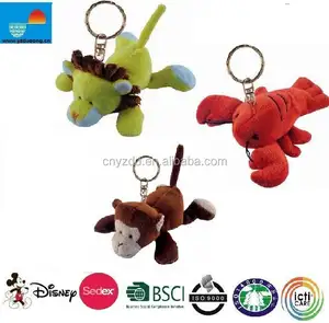 毛绒钥匙圈/毛绒动物钥匙扣/廉价软毛绒动物钥匙圈玩具