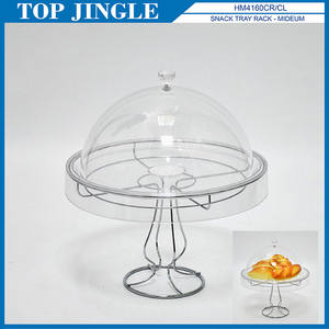 Bandeja para aperitivos redonda mediana de diseño hábil con tapa acrílica para uso doméstico - Product Image 1