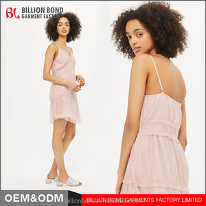 ul en capas vestido de niña Vestidos de Cóctel de Color Rosa antideslizante elegante tela del vestido de encaje sexy vestido - Product Image 1