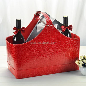Cesto regalo per feste con cesto regalo In pelle artigianale fatto a mano cesto regalo per matrimonio cesto regalo decorativo con manico - Product Image 3