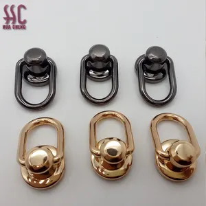 Gold color metal custom made bag ring for bag hardware