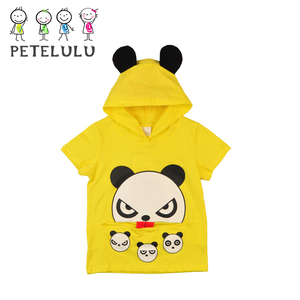 Artículos calientes 2017 Nuevos Años Productos Panda Lindo 2-10 Años Los Niños Encapuchados <span class=keywords><strong>de</strong></span> <span class=keywords><strong>La</strong></span> Camiseta Tops - Product Image 1