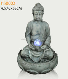 2017 adornos de resina de buda fuente con led - Product Image 4