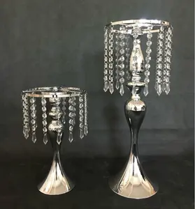 Candelabro de cristal de mesa para bodas, venta al por mayor