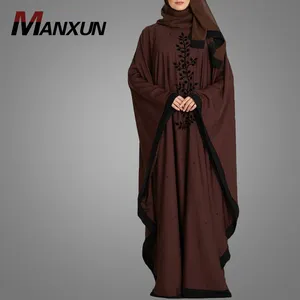 Muslim Fashion Cardigan Kaftan Abaya With Zipper Front New Arrive Loose Design Muslim Women Full Length Factory Price