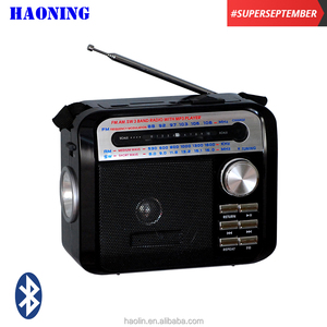 ขายดีที่สุด HAONING AM FM MW SW USB SD วิทยุบลูทูธแบบพกพาพร้อมไฟฉาย - Product Image 3