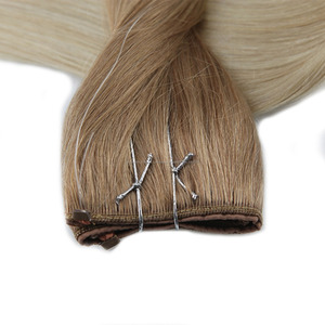 Flip en humano grueso del pelo humano de la extensión del pelo del Color del Ombre 6 613 rubio de la trama Doble - Product Image 2