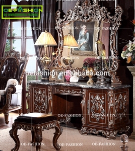 OE-FASHION Luxe en bois sculpture meubles de bureau exécutif bureau secretaire - Product Image 4